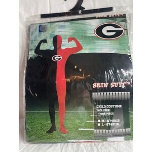 University of Georgia Bulldogs Skin Suit Child Costume Red Black G Logo